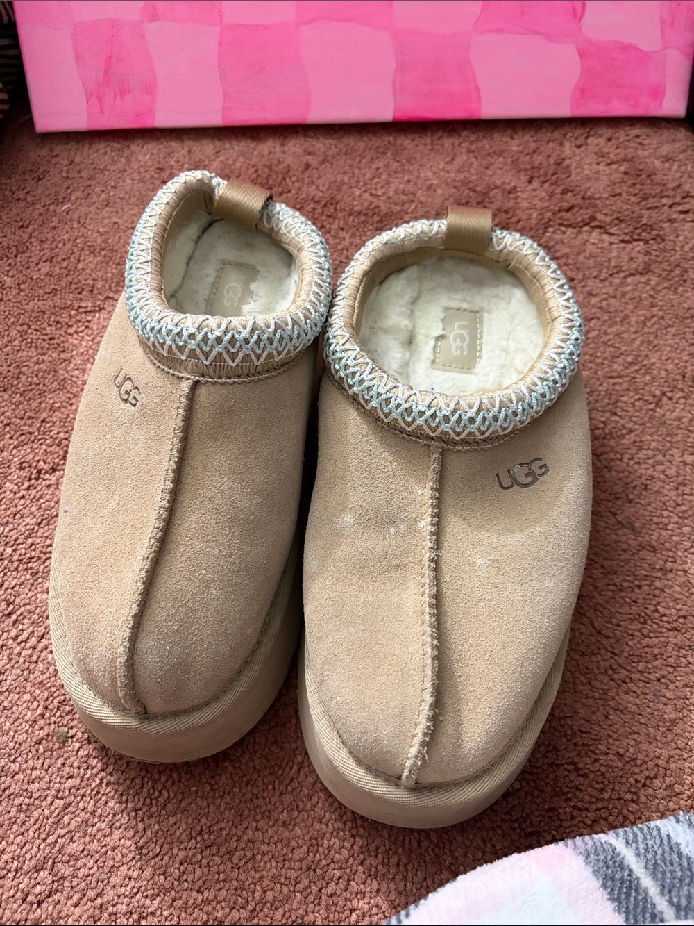 UGG Kids Suede Slip-On Slippers — Chestnut Tan